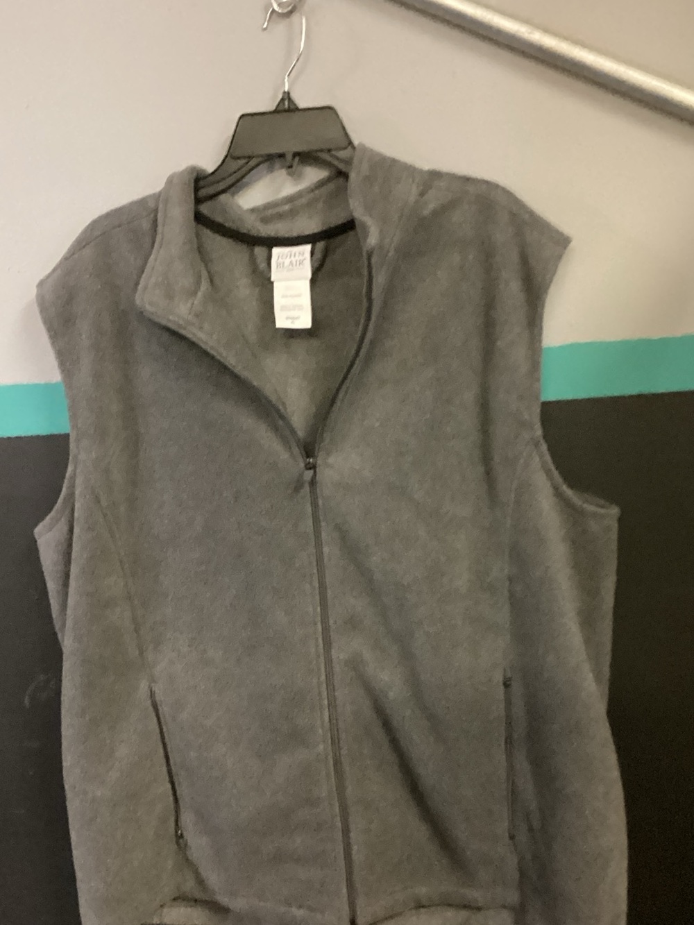 Men’s Gray Fleece John Blair Zip Vest